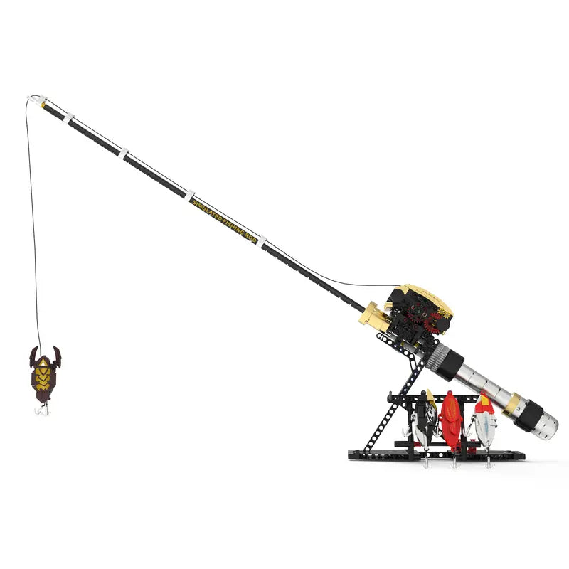 Unisex 425-Piece Baitcasting Fishing Rod Building Kit with Realistic Gear Mechanism