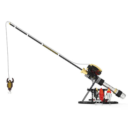 Unisex 425-Piece Baitcasting Fishing Rod Building Kit with Realistic Gear Mechanism