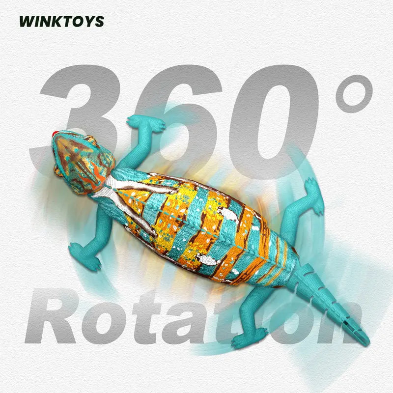 Wall Crawler Chameleon - Bio-Inspired Remote Control Toy with LED Glowing Body and 360° Spin