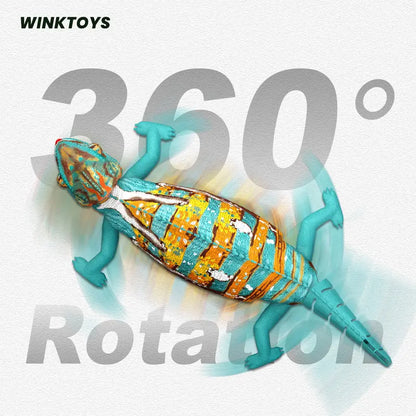 Wall Crawler Chameleon - Bio-Inspired Remote Control Toy with LED Glowing Body and 360° Spin