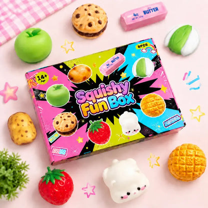 8-Piece ASMR Sensory Fidget Balls Set - Interlocking Brick Filled Crunchy Squeeze Toys for Anxiety
