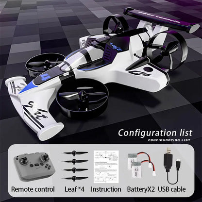 2-in-1 Remote Control Car & Plane Combo Toy with 360-Degree Drift Tires