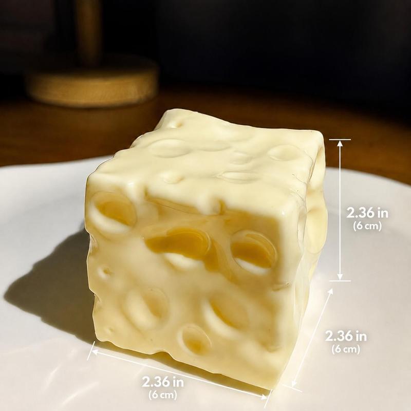 Fully Moldable Non-Rebound Cheese Squishy Soft Gel Stress Ball for ASMR Relaxation