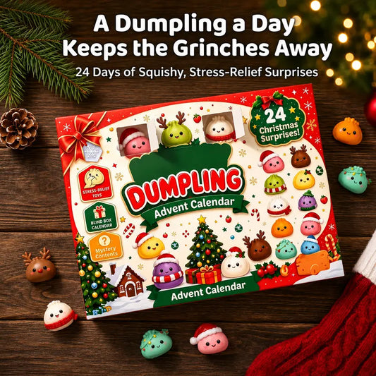 2026 Dumpling Squishy Advent Calendar - 24 Days Kawaii Mini Food Stress Relief Toys