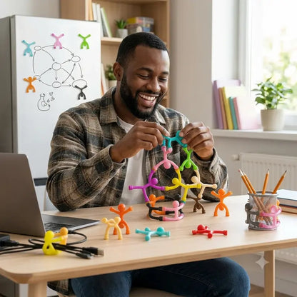 10-Pack Magnetic Fidget Figures - Silicone Sensory Toys for Kids, ADHD and Anxiety Relief