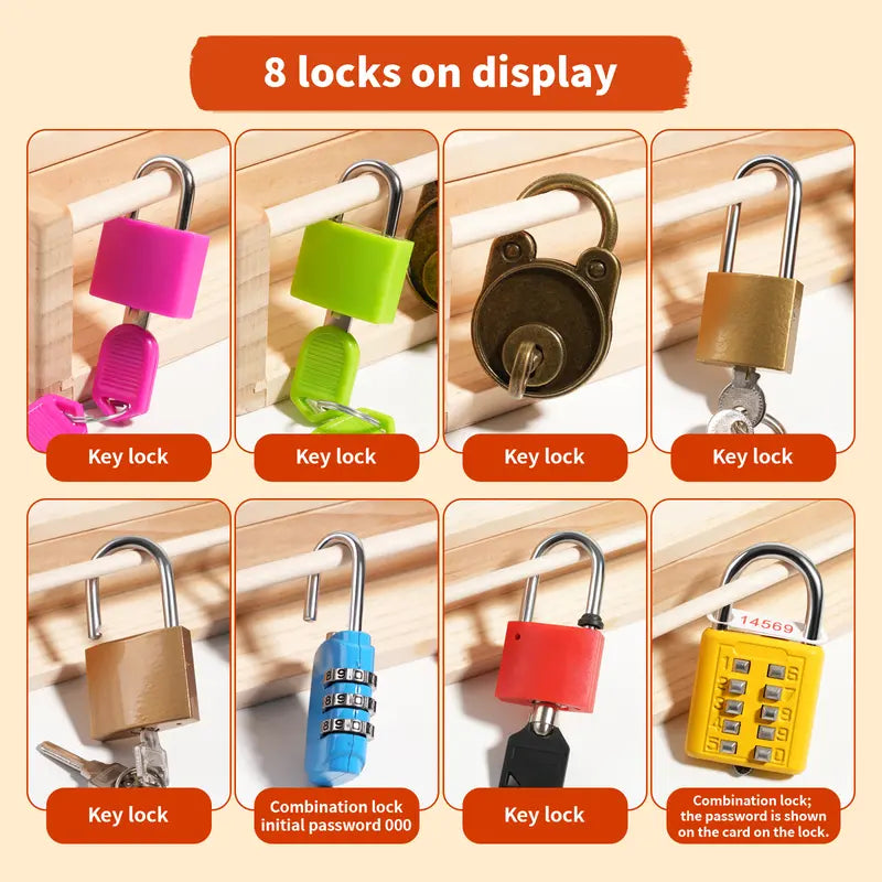 Montessori Screwdriver Board and Lock and Key Toy Set for Kids Ages 3-5