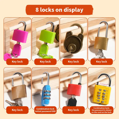 Montessori Screwdriver Board and Lock and Key Toy Set for Kids Ages 3-5