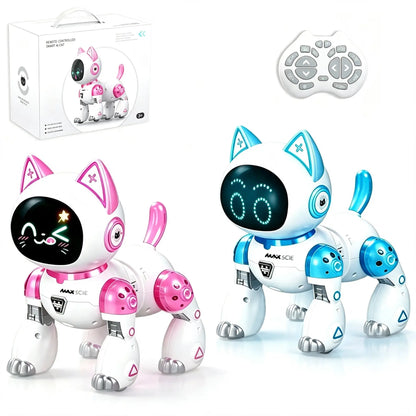 AI Smart Robot Cat Toy with Voice Control, Remote Control and Dynamic Expression Screen