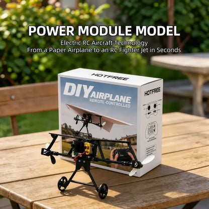 RC Paper Airplane Kit with Gyro Stabilizer and Dual Propellers, DIY STEM Toy for Kids and Adults