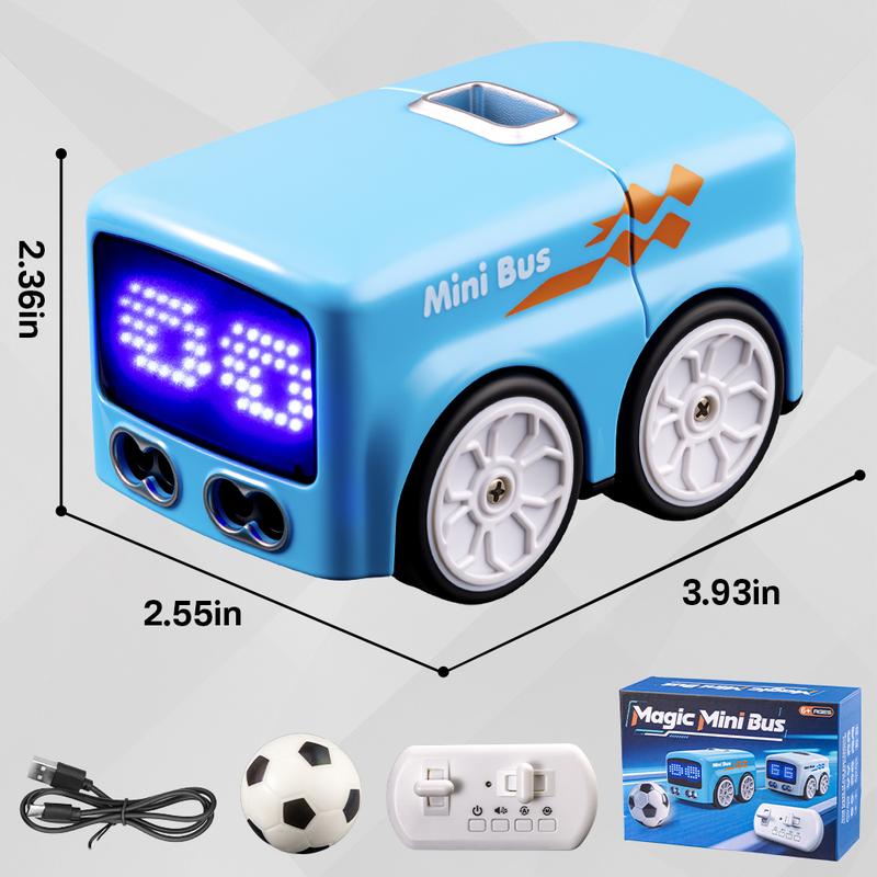 RC Magic Mini Bus Toy - Remote Control Vehicle with Auto Expressions and 4 Play Modes