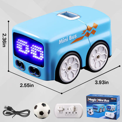 RC Magic Mini Bus Toy - Remote Control Vehicle with Auto Expressions and 4 Play Modes