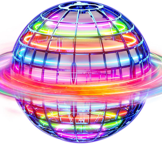 2026 Upgraded Flying Orb Ball with Dazzling Lights - Magic Hover Spinner and Boomerang Drone Toy