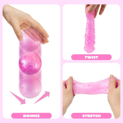 Pink-Purple Pearl Putty 4.23oz (120g) - Shimmery Therapy Putty for Anxiety & Stress Relief
