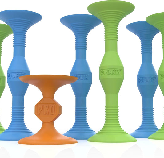 Pro Pack Suction Cup Throwing Game - Indoor and Outdoor Competition Set (Blue and Green)