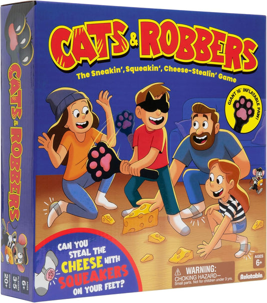 Cats and Robbers - Active Family Game with Inflatable Paw and Squeaky Feet