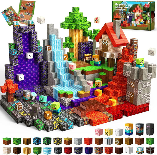 150 PCS Magnetic Building Blocks for Kids - STEM Montessori Sensory Stacking Toys for Ages 3-12