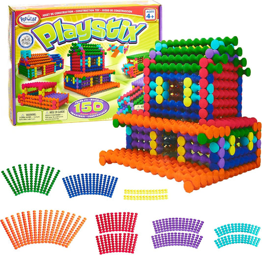 150-Piece Building Sticks Construction Toy Set for STEM Learning and Classroom Use, Ages 4+