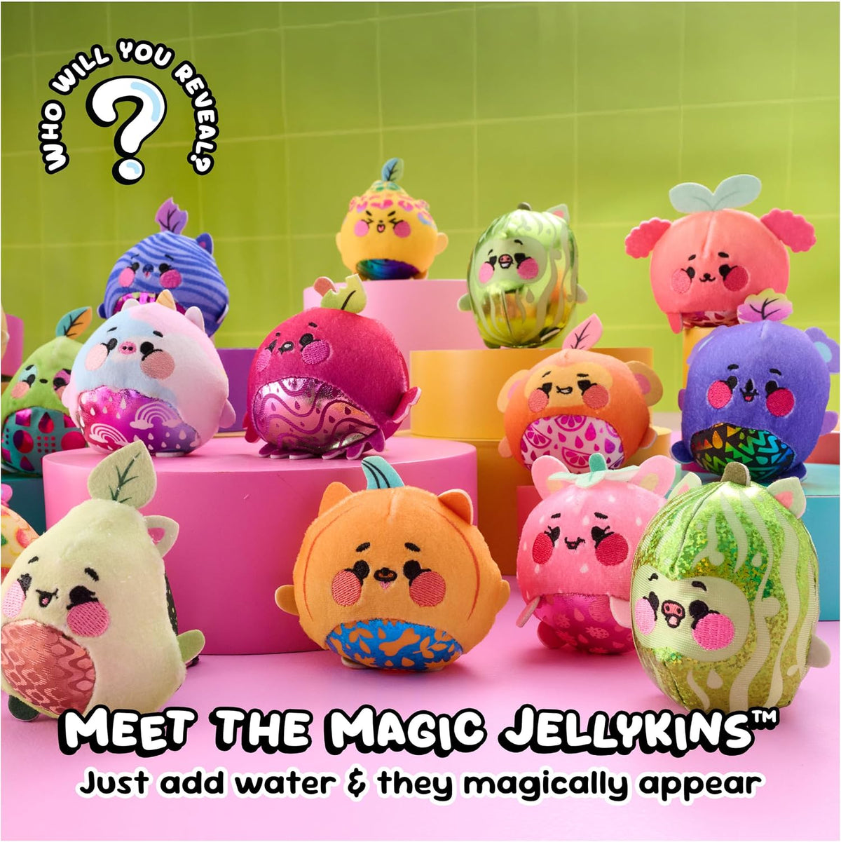 3-Inch Water-Activated Surprise Plush Toys 2-Pack - Food-Themed Sensory Collectibles