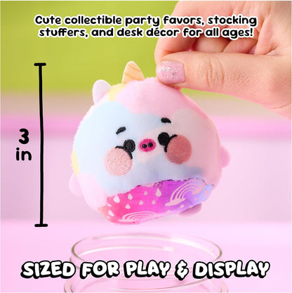 3-Inch Water-Activated Surprise Plush Toys 2-Pack - Food-Themed Sensory Collectibles