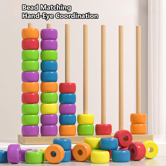 Color Matching Stacking Puzzle Game - Fast Pattern Challenge Ring Stack for 2 Players