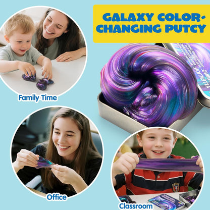 Galaxy Color-Changing Putty - 4.2oz Therapy Slime for Kids and Adults, Stress Relief Fidget Toy