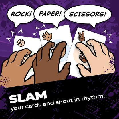 Rock Paper Scissors Card Game - Fast-Paced Party Game for 2-8 Players, Ages 7+