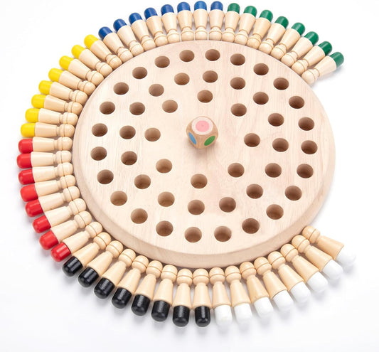 Wooden Memory Chess Matching Game - Montessori Educational Toy for Kids and Adults