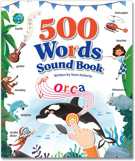 Interactive Learning Sound Book for Kids Ages 3-8 - 500 Core English Vocabulary Words