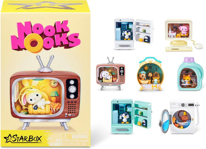 Series 1 Blind Box Collectible Mini Animal Figurines with Light-Up Themed Scenes and Accessories