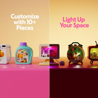 Series 1 Blind Box Collectible Mini Animal Figurines with Light-Up Themed Scenes and Accessories