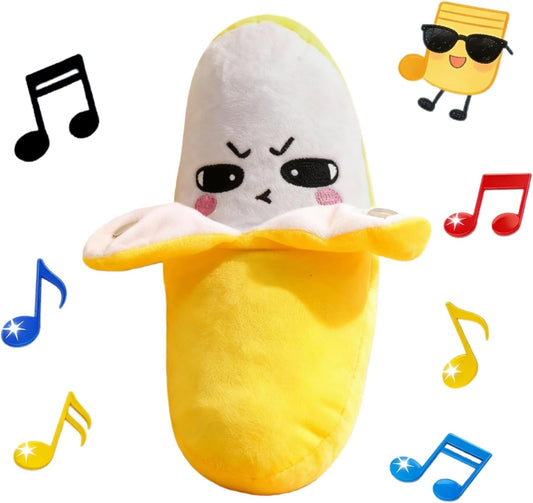 Interactive Musical Sensory Plush Toy - Dual Mode Learning Toy for Kids (Yellow Banana)