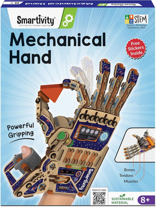DIY Robotic Mechanical Hand STEM Toy for Kids 8-14, Engineering Kit for Boys & Girls