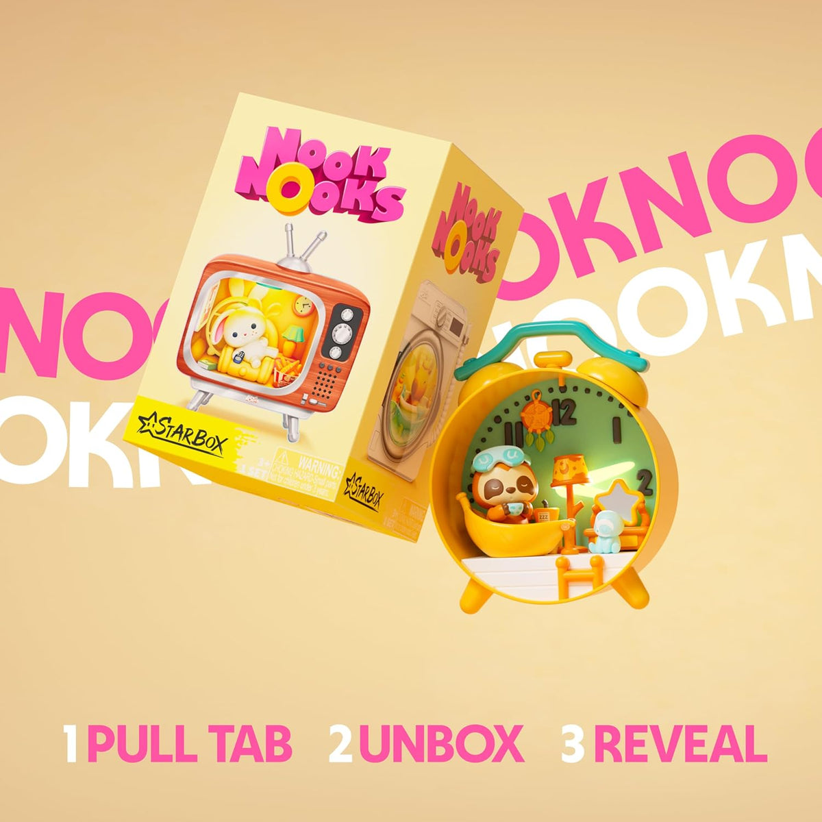 Series 1 Blind Box Collectible Mini Animal Figurines with Light-Up Themed Scenes and Accessories