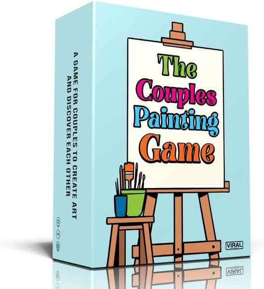 Couples Painting Game - Date Night Card & Painting Kit for Creative Connection and DIY Fun